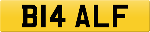 B14 ALF private number plate